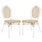 Flash Furniture Cannes Thonet French Bistro Stacking Chair, Natural PE Cane Rattan and White Aluminum Frame, 2PK 2-SDA-AD642110-1-NAT-WH-GG - alternate 3